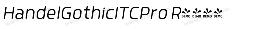 HandelGothicITCPro R字体转换